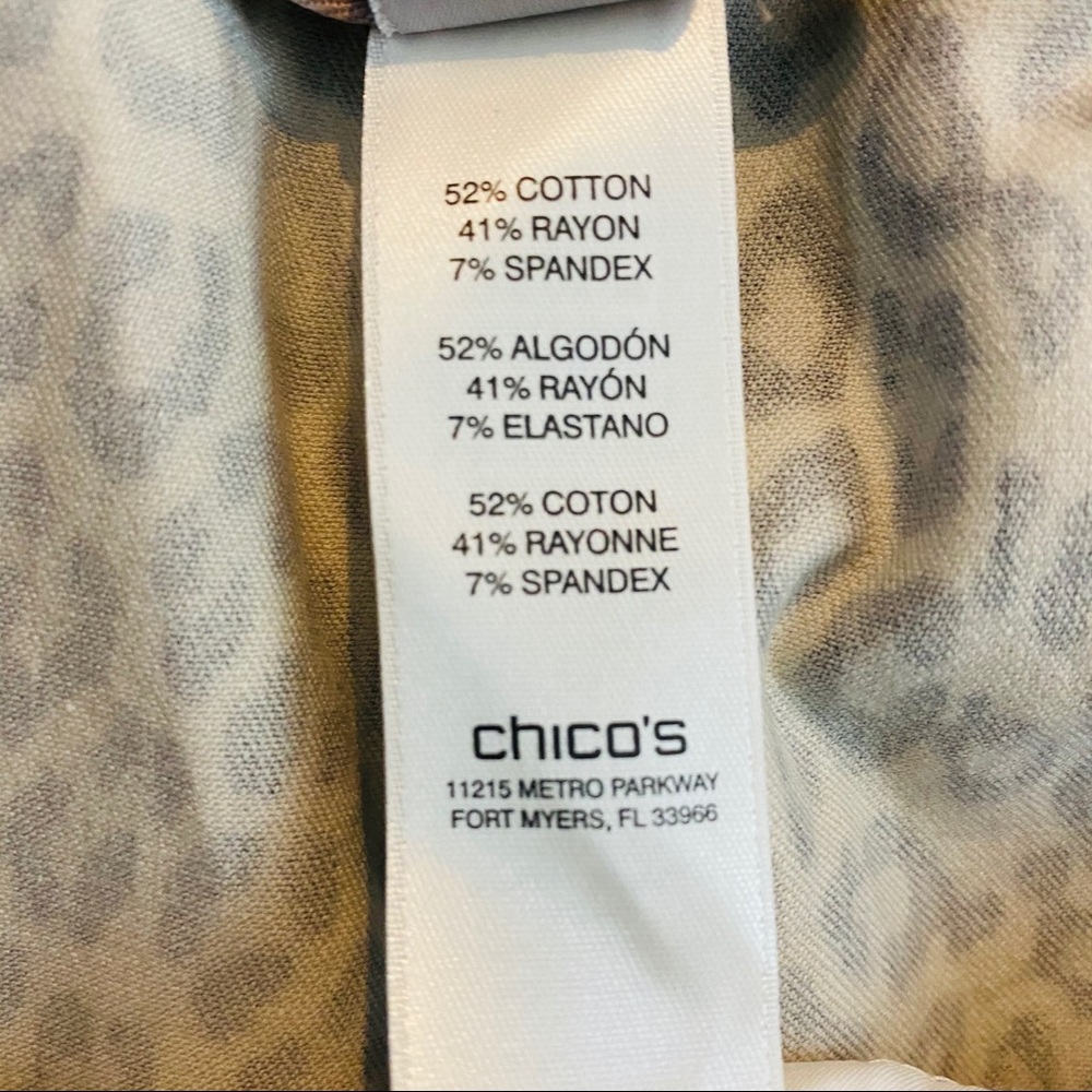 Chico’s Chetah Print Jeans - Picture 6 of 7